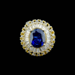 Safir Doğal Taş Gümüş Gold Bayan Yüzük (6ct) - Görsel 6