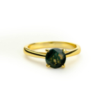 Moss Agate (Yosunlu Akik) Doğal Taş Gümüş Gold Bayan Yüzük - Görsel 3