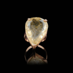 Altın Rutil Kuvars (Golden Healer) Doğal Taş Gümüş Rose Bayan Yüzük (22ct) - Görsel 5
