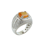 Sarı Safir Doğal Taş Gümüş Bayan Yüzük (5.75ct) - Görsel 2