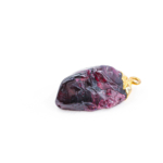 Lal (Garnet) Doğal Taş Metal Kolye - Görsel 3