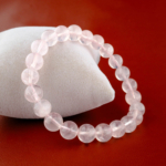 5A Kalite Madagaskar Pembe Kuvars Doğal Taş Bileklik (9-10mm) - Görsel 5