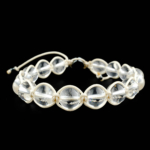 Kristal Kuvars Doğal Taş Örme Bileklik (8mm) - Görsel 6