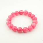 7A+Kalite Pembe Rodonit Doğal Taş Bileklik (9-10mm) - Görsel 3