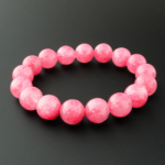7A+Kalite Pembe Rodonit Doğal Taş Bileklik (9-10mm) - Görsel 5