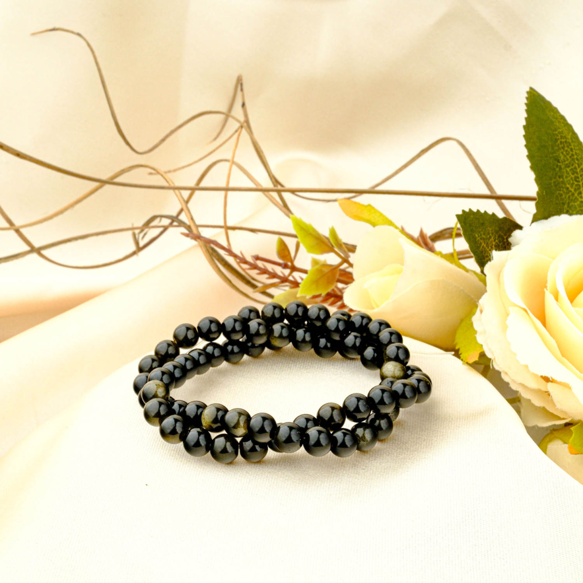 Gold Obsidyen Doğal Taş Dizi (6mm)