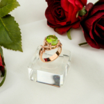 Özel Kalite Zebercet Doğal Taş Gümüş Rose Bayan Yüzük (3,45ct)