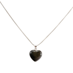 Obsidyen Doğal Taş Metal Kolye