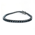 Su Yolu Onix Taşı Unisex Gümüş Bileklik (3mm) - Görsel 2