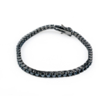 Su Yolu Onix Taşı Unisex Gümüş Bileklik (3mm) - Görsel 4