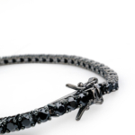 Su Yolu Onix Taşı Unisex Gümüş Bileklik (3mm) - Görsel 6