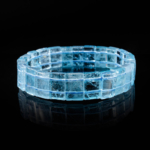 5A+ Kalite Blue Topaz Doğal Taş Rolex Bileklik - Görsel 5