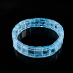 5A+ Kalite Blue Topaz Doğal Taş Rolex Bileklik - Görsel 6
