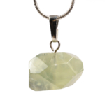 Prehnite Doğal Taş Metal Kolye - Görsel 3