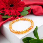 5A+Kalite Sarı Topaz Doğal Taş Bileklik (7-8mm)