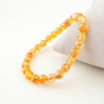 5A+Kalite Sarı Topaz Doğal Taş Bileklik (7-8mm) - Görsel 2