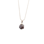 Lal (Garnet) Doğal Taş Metal Kolye