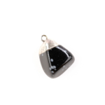 Obsidyen Doğal Taş Metal Kolye - Görsel 3