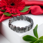 Silver Obsidyen Doğal Taş Rolex Bileklik