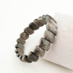 Silver Obsidyen Doğal Taş Rolex Bileklik - Görsel 2