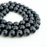 AAAA Kalite Shungite (Şungit) Doğal Taş Dizi (6mm) - Görsel 3