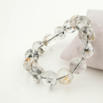 Özel Herkimer Diamond (Elmas) Doğal Taş Bileklik (16-17mm) - Görsel 2