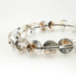 Özel Herkimer Diamond (Elmas) Doğal Taş Bileklik (11-12mm) - Görsel 5