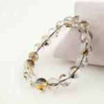 Özel Herkimer Diamond (Elmas) Doğal Taş Bileklik (11-12mm) - Görsel 2