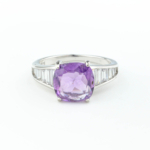 Ametist Taşı Gümüş Bayan Yüzük (2.5ct) - Görsel 4