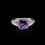 Ametist Taşı Gümüş Bayan Yüzük (2.5ct) - Görsel 6