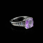 Ametist Taşı Gümüş Bayan Yüzük (2.5ct) - Görsel 7