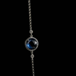 Blue Topaz Doğal Taş Gümüş Bileklik - Görsel 6