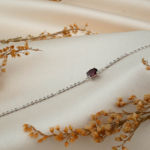 Garnet (Lal) Doğal Taş Gümüş Bileklik