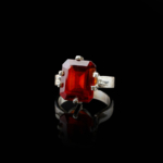 Lal (Garnet) Doğal Taş Gümüş Bayan Yüzük - Görsel 6