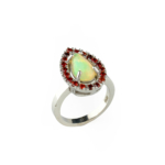 Opal Garnet Doğal Taş Gümüş Bayan Yüzük - Görsel 2