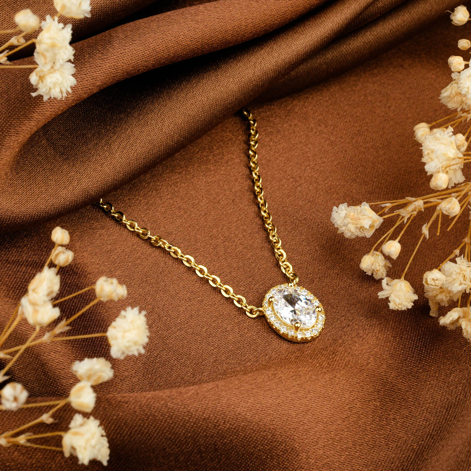 Orijinal-Swarovski-Tasli-925-Ayar-Gumus-kolye2-0.jpg Orijinal Swarovski Taşlı Gümüş Gold Kolye - Görsel 1