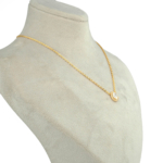 Orijinal Swarovski Taşlı Gümüş Gold Kolye - Görsel 3