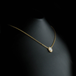 Orijinal Swarovski Taşlı Gümüş Gold Kolye - Görsel 5