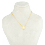 Orijinal Swarovski Taşlı Gümüş Gold Kolye - Görsel 2