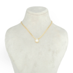 Orijinal Swarovski Taşlı Gümüş Gold Kolye - Görsel 2