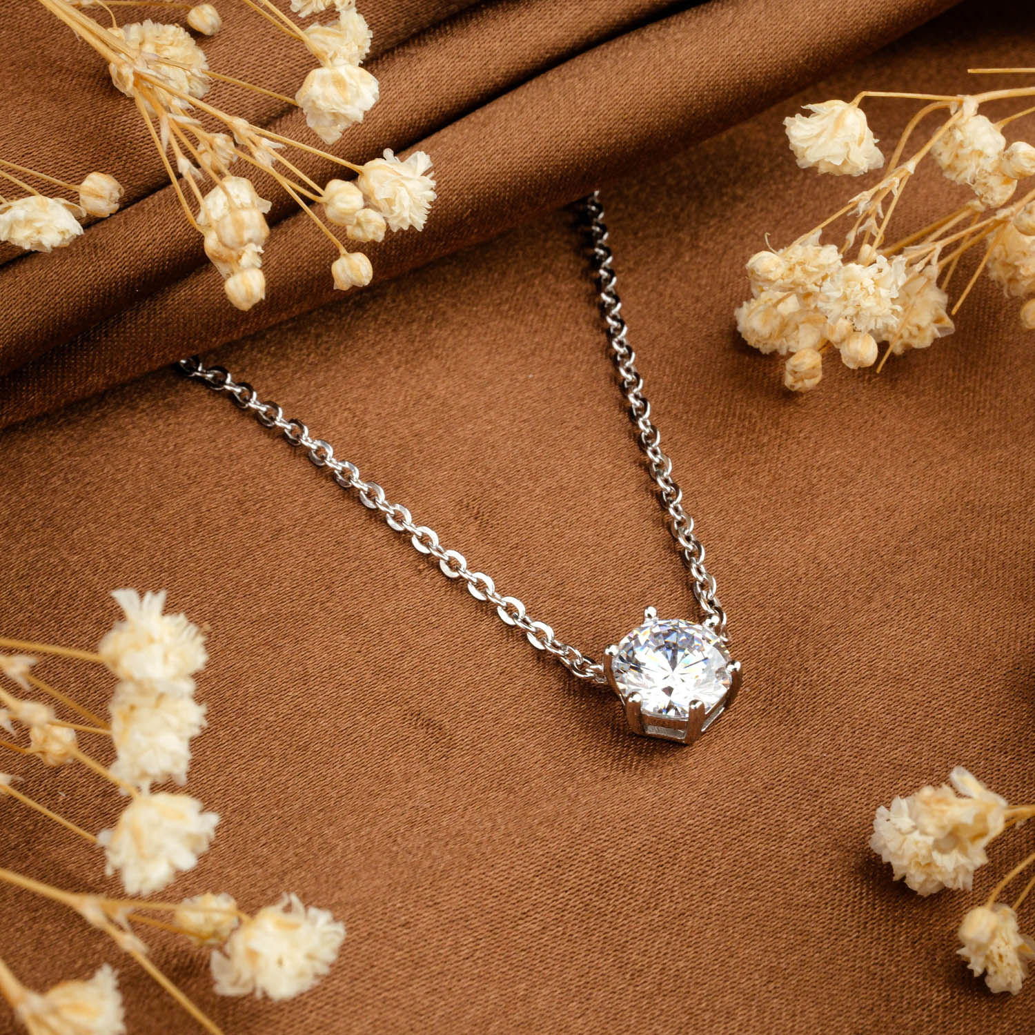 Orijinal-Swarovski-Tasli-925-Ayar-Gumus-kolye9-0.jpg Orijinal Swarovski Taşlı Gümüş Kolye - Görsel 1