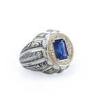 Orijinal Safir Doğal Taş Gümüş Erkek Yüzük (4.33 ct) - Görsel 3