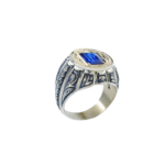 Orijinal Safir Doğal Taş Gümüş Erkek Yüzük (4.33 ct) - Görsel 4