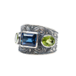 Orijinal Safir Zebercet(Peridot)Doğal Taş Gümüş Unisex Yüzük - Görsel 3