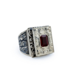 Yakut Doğal Taş Gümüş Erkek Yüzük (2.20 ct) - Görsel 3