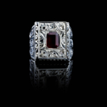 Yakut Doğal Taş Gümüş Erkek Yüzük (2.20 ct) - Görsel 6