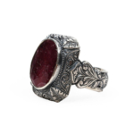 Yakut Doğal Taş Gümüş Unisex Yüzük (16ct) - Görsel 2