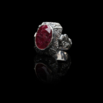 Yakut Doğal Taş Gümüş Unisex Yüzük (16ct) - Görsel 6
