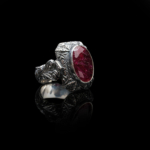Yakut Doğal Taş Gümüş Unisex Yüzük (16ct) - Görsel 7