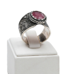 Yakut Doğal Taş Gümüş Unisex Yüzük (4ct) - Görsel 5